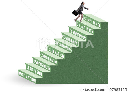 Career ladder concept with key skills Career ladder concept with key skills 97985125