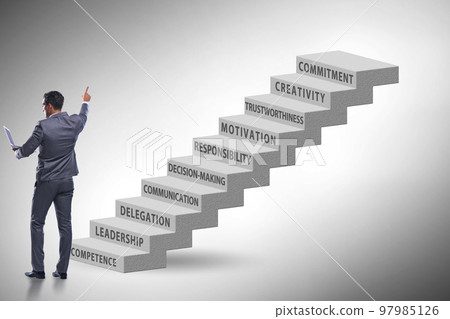 Career ladder concept with key skills Career ladder concept with key skills 97985126