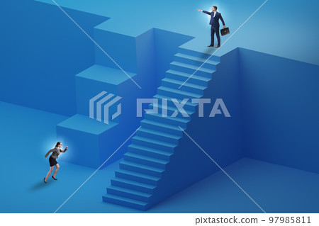Gender inequality in career ladder concept 97985811