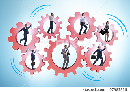 Business people in teamwork concept 97985816