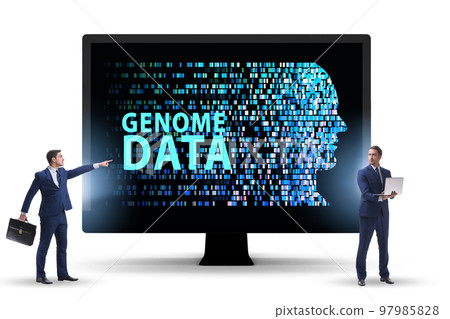 Businessman in genome data concept Businessman in genome data concept 97985828