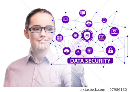 Data security in cybersecurity concept 97986180