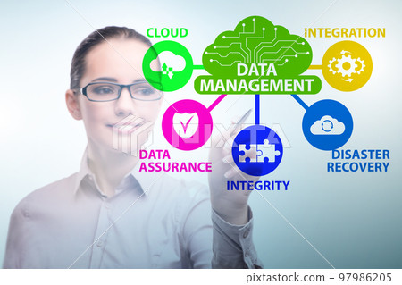 Data management concept with business people 97986205
