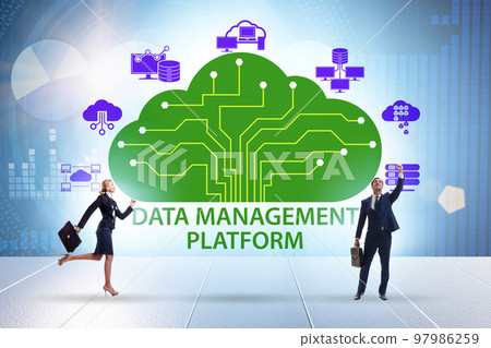 Business people in data management concept 97986259