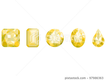 yellow jewelry illustration set picture material 97986363