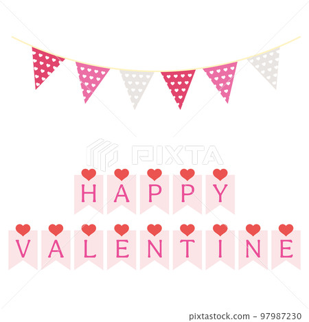 快樂情人節和三角花環套裝 97987230