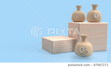 The money bags on blue background for business concept 3d rendering 97987271