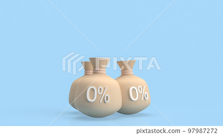 The money bags on blue background for business concept 3d rendering 97987272