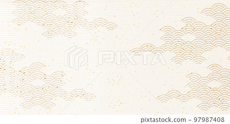 Wave Japanese pattern Japanese paper background Wave Japanese pattern Japanese paper background 97987408