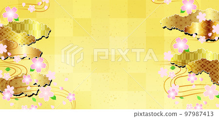 櫻花日本圖案春天背景 97987413