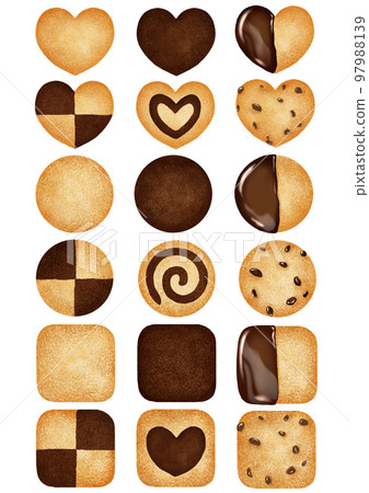 cookie plain chocolate heart round square cookie plain chocolate heart round square 97988139