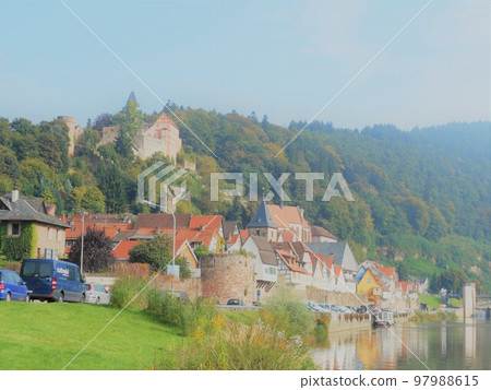 Germany Rhine River Lorelei Town with Legend 01 Germany Rhine River Lorelei Town with Legend 01 97988615