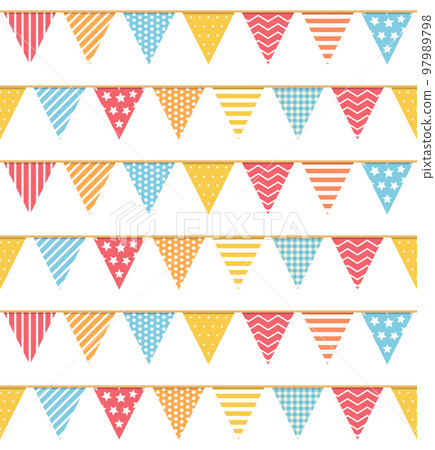 Bunting - Seampless Pattern Bunting - Seampless Pattern 97989798