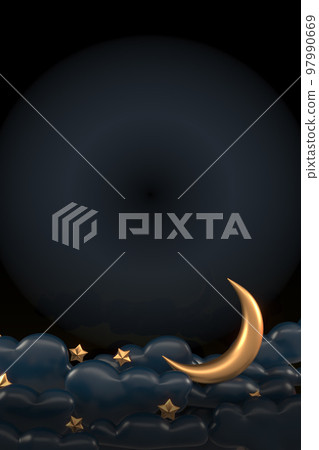 Ramadan Kareem Greeting Background Islamic 3d illustration design 97990669