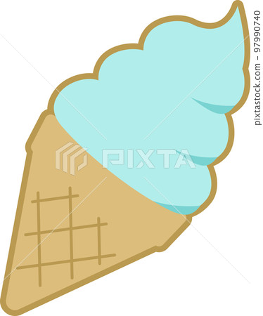 Simple and cute illustration of soft cream 97990740
