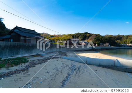Takashima Odomari Village seen from the beach 1 Kasaoka City, Okayama Prefecture 97991033