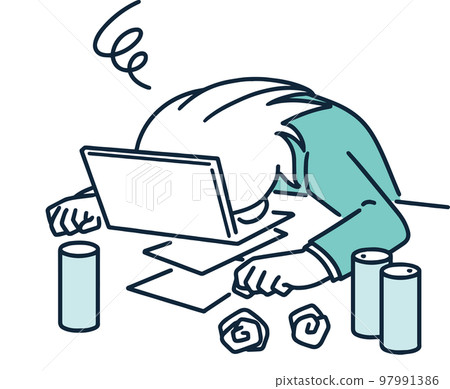 公司奴隸為黑人公司工作的女性 簡單插圖 公司奴隸為黑人公司工作的女性 簡單插圖 97991386