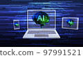 CG background inspired by AI artificial intelligence and mobile devices with AI logo 97991521