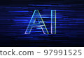 Data processing background and three-dimensional character CG dark with the image of AI artificial intelligence 97991525