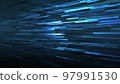 CG image for the background inspired by technology such as data communication, composition with depth, dark blue 97991530