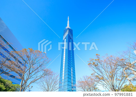 秋天的福岡塔 福岡縣福岡市 97991881
