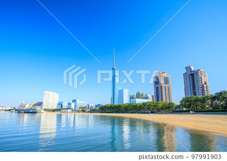 福岡縣福岡市百道濱福岡市秋季街景 97991903