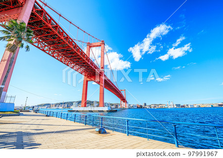 福岡縣北九州市冬季若戶橋 97991967