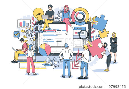 Person business fashionable illustration material Person business fashionable illustration material 97992453
