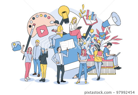 Person business fashionable illustration material Person business fashionable illustration material 97992454