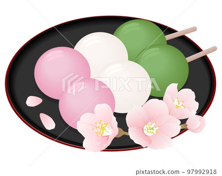Hanami dumpling Japanese sweets 97992918