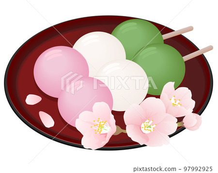 Hanami dumpling Japanese sweets 97992925
