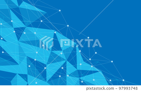 Abstract white line triangle polygon on blue technology futuristic network connect background vector Abstract white line triangle polygon on blue technology futuristic network connect background vector 97993748