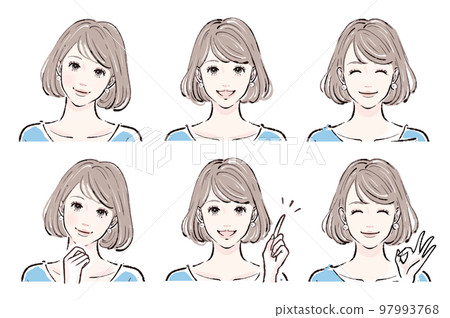 女性插畫素材集 97993768