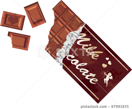 Happy Valentine's Day Valentine's Day chocolate watercolor illustration material 97993835