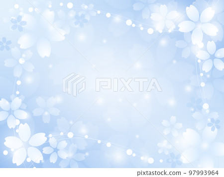 櫻花藍色背景,春天閃光背景 櫻花藍色背景,春天閃光背景 97993964