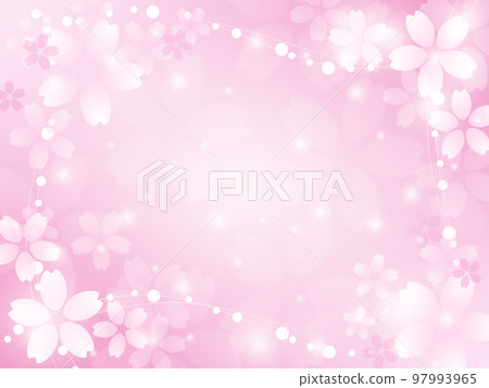 櫻花粉色背景,春天閃閃發光的框架 櫻花粉色背景,春天閃閃發光的框架 97993965