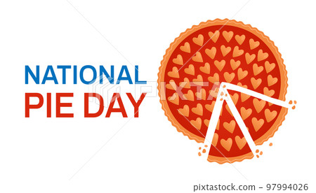 National Pie Day. January 23. Holiday concept. Template for background, banner, card, poster with text inscription. 97994026