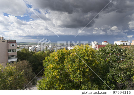 The storm in the spring time in Ruse, northern Bulgaria 97994316