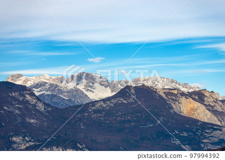 Mountain range of Brenta Dolomites Trentino Alto Adige Italy 97994392