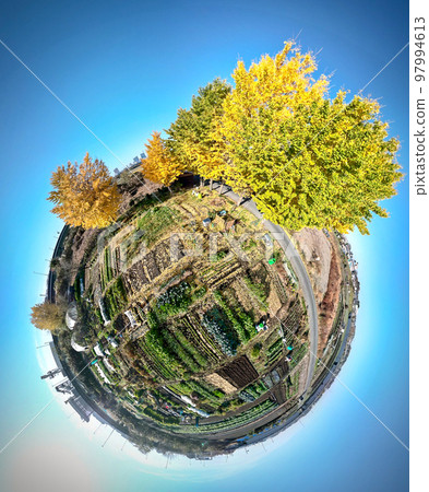 用360度相機拍攝Minuma稻田的鳥瞰圖 97994613