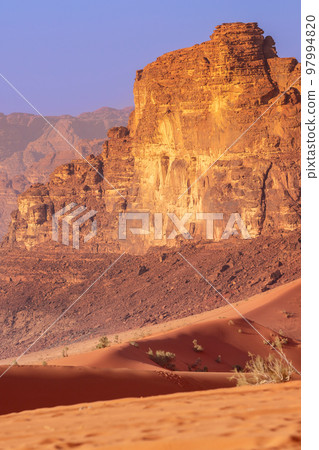 Morning landscape Wadi Rum desert, Jordan 97994820