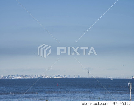 從中之島展望台眺望富津公園 從中之島展望台眺望富津公園 97995392