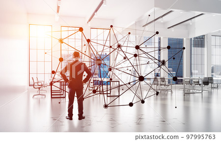 Networking and social communication concept as effective point for modern business 97995763