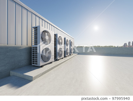 3d rendering of condenser unit or compressor. 97995940