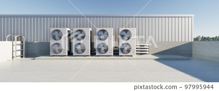 3d rendering of condenser unit or compressor. 97995944