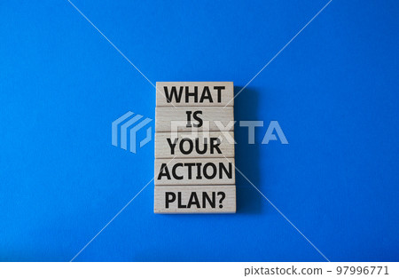 What is your action plan symbol. Wooden blocks with words What is your action plan. Beautiful blue background. Business and What is your action plan concept. Copy space What is your action plan symbol. Wooden blocks with words What is your action plan. Beautiful blue background. Business and What is your action plan concept. Copy space 97996771