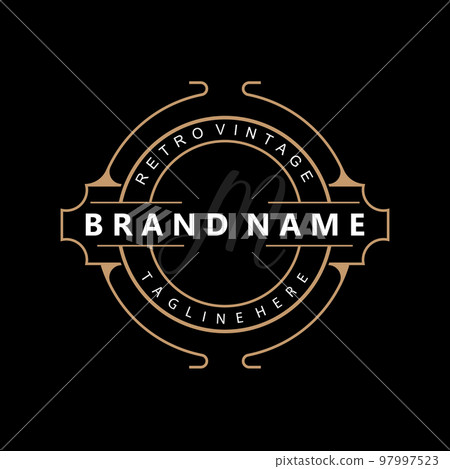 Elegant Minimalist Ornament Logo Template Luxury Ornament Wedding Decoration Business, Batik Style Invitation, Batik, Frasion, Initial Brand Design 97997523