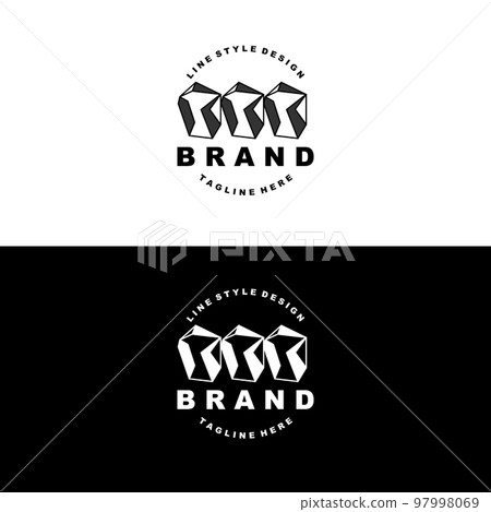 Stone Logo, Gem Line Stone Design, Diamond, Crystal, Simple Elegant, Product Brand Vector, Natural Stone Icon 97998069