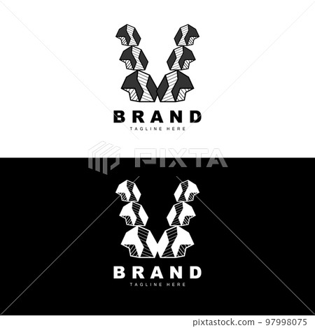 Stone Logo, Gem Line Stone Design, Diamond, Crystal, Simple Elegant, Product Brand Vector, Natural Stone Icon 97998075