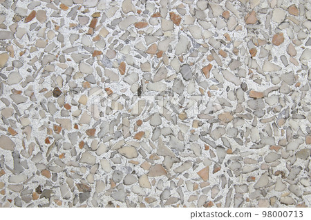 Old and dirty white terrazzo floor. Old and dirty white terrazzo floor. 98000713